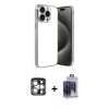 MARSİLYAN™- iPhone 15 Pro Max Kılıf Vadi Minimal - Siyah Vanessa Magic Cam + PVD Metal Kamera Lens - GS