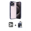 MARSİLYAN™- iPhone 15 Pro Max Kılıf Vadi Minimal - Siyah Vanessa Magic Cam + PVD Metal Kamera Lens - GS