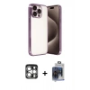 MARSİLYAN™- iPhone 15 Pro Max Kılıf Vadi Minimal - Siyah Vanessa Magic Cam + PVD Metal Kamera Lens - GS