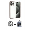 MARSİLYAN™- iPhone 15 Pro Max Kılıf Vadi Minimal - Siyah Vanessa Magic Cam + PVD Metal Kamera Lens - GS