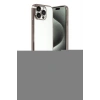 MARSİLYAN™- iPhone 15 Pro Max Kılıf Vadi Minimal - Siyah Vanessa Magic Cam + Lacivert PVD Metal Kamera Lens