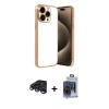 MARSİLYAN™- iPhone 15 Pro Max Kılıf Vadi Minimal - Siyah Vanessa Magic Cam + Raze Metal Kamera Lens - LT