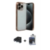 MARSİLYAN™- iPhone 15 Pro Max Kılıf Vadi Minimal - Siyah Vanessa Magic Cam + Raze Metal Kamera Lens - LT