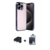 MARSİLYAN™- iPhone 15 Pro Max Kılıf Vadi Minimal - Siyah Vanessa Magic Cam + Raze Metal Kamera Lens - LT