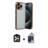 MARSİLYAN™- iPhone 15 Pro Max Kılıf Vadi Minimal - Siyah Vanessa Magic Cam + PVD Metal Kamera Lens - TU