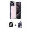 MARSİLYAN™- iPhone 15 Pro Max Kılıf Vadi Minimal - Siyah Vanessa Magic Cam + PVD Metal Kamera Lens - TU