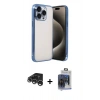 MARSİLYAN™- iPhone 15 Pro Max Kılıf Vadi Minimal - Siyah Vanessa Magic Cam + Raze Metal Kamera Lens - GS