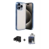 MARSİLYAN™- iPhone 15 Pro Max Kılıf Vadi Minimal - Siyah Vanessa Magic Cam + Raze Metal Kamera Lens - SH