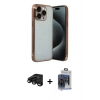 MARSİLYAN™- iPhone 15 Pro Max Kılıf Vadi Minimal - Siyah Vanessa Magic Cam + Raze Metal Kamera Lens - SH