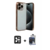 MARSİLYAN™- iPhone 15 Pro Max Kılıf Vadi Minimal - Siyah Vanessa Magic Cam + PVD Metal Kamera Lens - SH