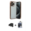 MARSİLYAN™- iPhone 15 Pro Max Kılıf Vadi Minimal - Siyah Vanessa Magic Cam + Raze Metal Kamera Lens - TMGI
