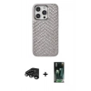 MARSİLYAN™- iPhone 15 Pro Max Kılıf Vadi Özel Seri - Şeffaf 360 Full Body Arka Koruyucu + Raze Metal Kamera Lens - TMGI