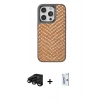 MARSİLYAN™- iPhone 15 Pro Max Kılıf Vadi Özel Seri - Siyah Bilvis 0.18mm Plus Cam Ekran Koruyucu + Raze Metal Kamera Lens - SH