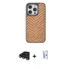 MARSİLYAN™- iPhone 15 Pro Max Kılıf Vadi Özel Seri - Siyah Bilvis 0.18mm Plus Cam Ekran Koruyucu + Titanyum Gri Raze Metal Kamera Lens