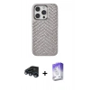 MARSİLYAN™- iPhone 15 Pro Max Kılıf Vadi Özel Seri - Siyah Bilvis 5in1 3D Magic Cam Ekran Koruyucu + Raze Metal Kamera Lens - LT