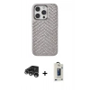 MARSİLYAN™- iPhone 15 Pro Max Kılıf Vadi Özel Seri - Siyah Bilvis Hayalet Cam Ekran Koruyucu + Raze Metal Kamera Lens - GS