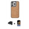 MARSİLYAN™- iPhone 15 Pro Max Kılıf Vadi Özel Seri - Siyah Buffer Hayalet Cam Ekran Koruyucu + Raze Metal Kamera Lens - LT
