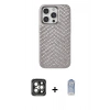 MARSİLYAN™- iPhone 15 Pro Max Kılıf Vadi Özel Seri - Siyah Joko Magic 5D Cam + PVD Metal Kamera Lens - GI