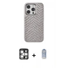 MARSİLYAN™- iPhone 15 Pro Max Kılıf Vadi Özel Seri - Siyah Joko Magic 5D Cam + PVD Metal Kamera Lens - GS