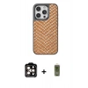 MARSİLYAN™- iPhone 15 Pro Max Kılıf Vadi Özel Seri - Siyah Joko Magic 5D Hayalet Cam + PVD Metal Kamera Lens - TU