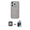 MARSİLYAN™- iPhone 15 Pro Max Kılıf Vadi Özel Seri - Siyah Vanessa Magic Cam + PVD Metal Kamera Lens - GI