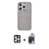 MARSİLYAN™- iPhone 15 Pro Max Kılıf Vadi Özel Seri - Siyah Vanessa Magic Cam + PVD Metal Kamera Lens - LT