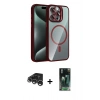MARSİLYAN™- iPhone 15 Pro Max Kılıf Yadigar Asil Koleksiyonu - Şeffaf 360 Full Body Arka Koruyucu + Raze Metal Kamera Lens - GS