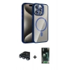 MARSİLYAN™- iPhone 15 Pro Max Kılıf Yadigar Asil Koleksiyonu - Şeffaf 360 Full Body Arka Koruyucu + Raze Metal Kamera Lens - LT