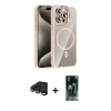 MARSİLYAN™- iPhone 15 Pro Max Kılıf Yadigar Asil Koleksiyonu - Şeffaf 360 Full Body Arka Koruyucu + Raze Metal Kamera Lens - LT