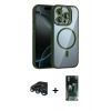 MARSİLYAN™- iPhone 15 Pro Max Kılıf Yadigar Asil Koleksiyonu - Şeffaf 360 Full Body Arka Koruyucu + Raze Metal Kamera Lens - LT