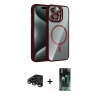 MARSİLYAN™- iPhone 15 Pro Max Kılıf Yadigar Asil Koleksiyonu - Şeffaf 360 Full Body Arka Koruyucu + Raze Metal Kamera Lens - TMGI