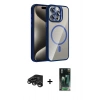 MARSİLYAN™- iPhone 15 Pro Max Kılıf Yadigar Asil Koleksiyonu - Şeffaf 360 Full Body Arka Koruyucu + Raze Metal Kamera Lens - TMGI