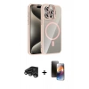 MARSİLYAN™- iPhone 15 Pro Max Kılıf Yadigar Asil Koleksiyonu - Siyah 3D Antistatik Mat Seramik Nano Ekran Koruyucu + Raze Metal Kamera Lens - TMGI