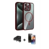 MARSİLYAN™- iPhone 15 Pro Max Kılıf Yadigar Asil Koleksiyonu - Siyah 3D Antistatik Mat Seramik Nano Ekran Koruyucu + Raze Metal Kamera Lens - GS