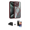 MARSİLYAN™- iPhone 15 Pro Max Kılıf Yadigar Asil Koleksiyonu - Siyah 3D Antistatik Mat Seramik Nano Ekran Koruyucu + Siyah Raze Metal Kamera Lens