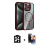 MARSİLYAN™- iPhone 15 Pro Max Kılıf Yadigar Asil Koleksiyonu - Siyah 3D Antistatik Mat Seramik Nano Ekran Koruyucu + PVD Metal Kamera Lens - TU