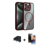 MARSİLYAN™- iPhone 15 Pro Max Kılıf Yadigar Asil Koleksiyonu - Siyah 3D Antistatik Mat Seramik Nano Ekran Koruyucu + Raze Metal Kamera Lens - LT