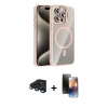 MARSİLYAN™- iPhone 15 Pro Max Kılıf Yadigar Asil Koleksiyonu - Siyah 3D Antistatik Mat Seramik Nano Ekran Koruyucu + Raze Metal Kamera Lens - LT