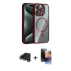 MARSİLYAN™- iPhone 15 Pro Max Kılıf Yadigar Asil Koleksiyonu - Siyah 3D Antistatik Mat Seramik Nano Ekran Koruyucu + Raze Metal Kamera Lens - TMGI