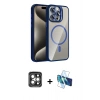 MARSİLYAN™- iPhone 15 Pro Max Kılıf Yadigar Asil Koleksiyonu - Siyah 3D Antistatik Seramik Nano Ekran Koruyucu + PVD Metal Kamera Lens - GI