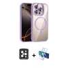 MARSİLYAN™- iPhone 15 Pro Max Kılıf Yadigar Asil Koleksiyonu - Siyah 3D Antistatik Seramik Nano Ekran Koruyucu + PVD Metal Kamera Lens - SH