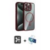MARSİLYAN™- iPhone 15 Pro Max Kılıf Yadigar Asil Koleksiyonu - Siyah 3D Antistatik Seramik Nano Ekran Koruyucu + PVD Metal Kamera Lens - GI