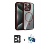 MARSİLYAN™- iPhone 15 Pro Max Kılıf Yadigar Asil Koleksiyonu - Siyah 3D Antistatik Seramik Nano Ekran Koruyucu + PVD Metal Kamera Lens - SH