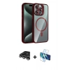 MARSİLYAN™- iPhone 15 Pro Max Kılıf Yadigar Asil Koleksiyonu - Siyah 3D Antistatik Seramik Nano Ekran Koruyucu + Raze Metal Kamera Lens - GS