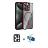 MARSİLYAN™- iPhone 15 Pro Max Kılıf Yadigar Asil Koleksiyonu - Siyah 3D Antistatik Seramik Nano Ekran Koruyucu + PVD Metal Kamera Lens - LT