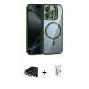 MARSİLYAN™- iPhone 15 Pro Max Kılıf Yadigar Asil Koleksiyonu - Siyah Bilvis 0.18mm Plus Cam Ekran Koruyucu + Raze Metal Kamera Lens - TMGI