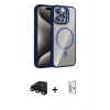 MARSİLYAN™- iPhone 15 Pro Max Kılıf Yadigar Asil Koleksiyonu - Siyah Bilvis 0.18mm Plus Cam Ekran Koruyucu + Siyah Raze Metal Kamera Lens