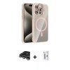 MARSİLYAN™- iPhone 15 Pro Max Kılıf Yadigar Asil Koleksiyonu - Siyah Bilvis 0.18mm Plus Cam Ekran Koruyucu + Raze Metal Kamera Lens - GS