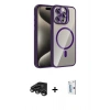 MARSİLYAN™- iPhone 15 Pro Max Kılıf Yadigar Asil Koleksiyonu - Siyah Bilvis 0.18mm Plus Cam Ekran Koruyucu + Raze Metal Kamera Lens - TMGI