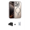MARSİLYAN™- iPhone 15 Pro Max Kılıf Yadigar Asil Koleksiyonu - Siyah Bilvis 0.18mm Plus Cam Ekran Koruyucu + Raze Metal Kamera Lens - TMGI